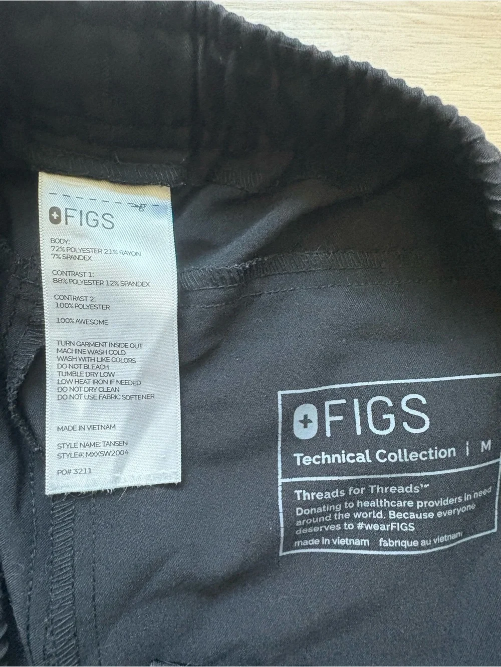 FIGS Men's Tansen Black Jogger Scrub Pants